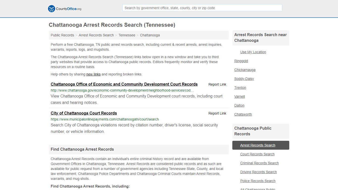 Arrest Records Search - Chattanooga, TN (Arrests & Mugshots)